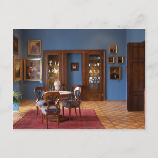 "Blue salon" with art gallery Postcard