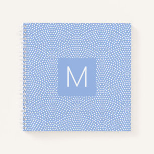 Blue Same Komon (shark skin) Monogrammed Notebook