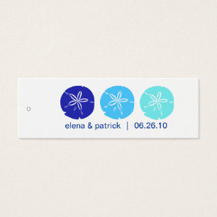 Blue Sand Dollar Gift Tags