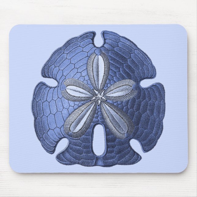 Blue Sand Dollar Mouse Pad (Front)