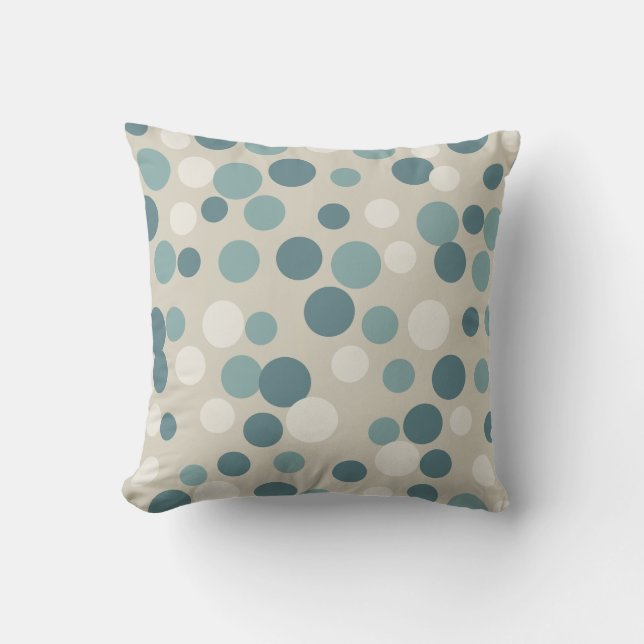Blue Sand Dots Pillow (Front)