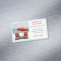 Blue Sand Red Chairs Agency Travel Agent Beach