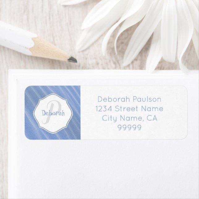 Blue Sand Ripples Personalised Address Label (Insitu)