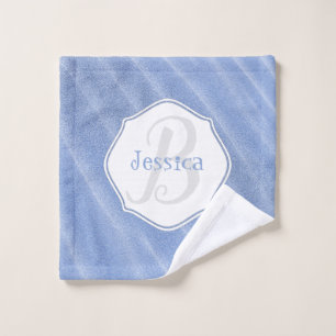 Blue Sand Ripples Personalised Bath Towel Set