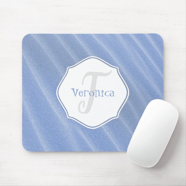Blue Sand Ripples Personalised Mouse Pad (With Mouse)