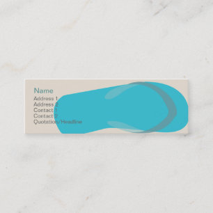 Blue Sandal - Skinny Mini Business Card