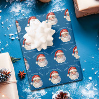 Blue Santa Claus Personalised Kids Christmas