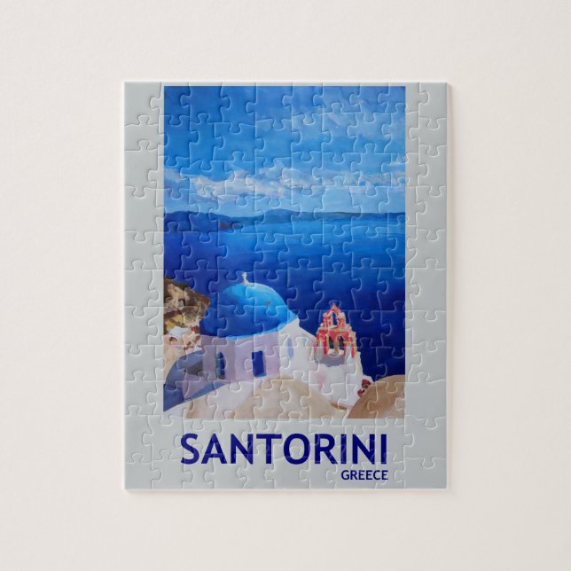 Blue Santorini, Greece - View from Oia Jigsaw Puzzle (Vertical)