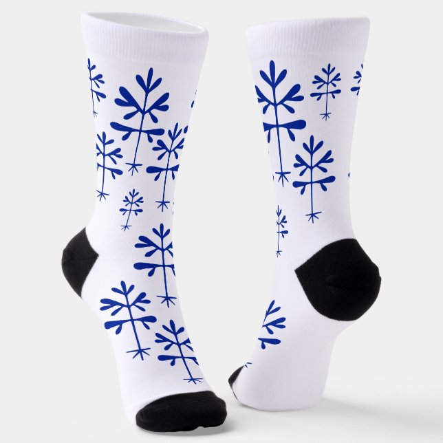 Blue Sapling Socks (Angled)