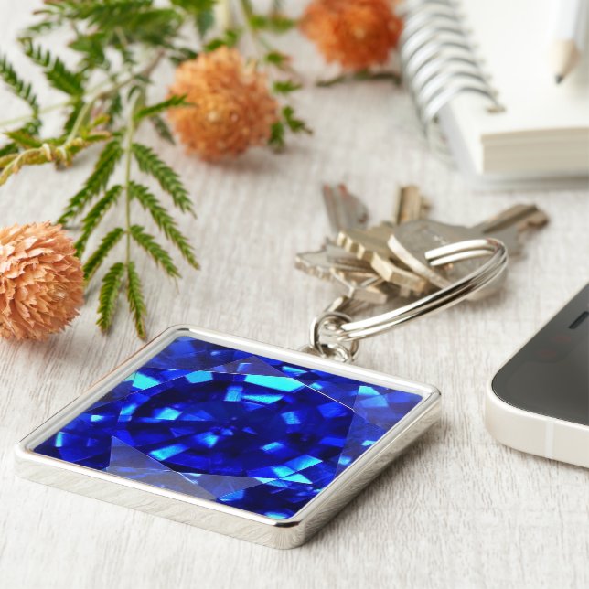 Blue Sapphire 3 Key Ring (Side)