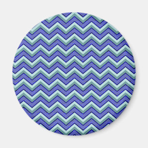Blue Sapphire Chevron Pattern Magnet