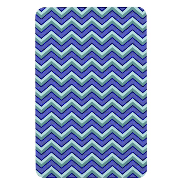Blue Sapphire Chevron Pattern Magnet (Vertical)