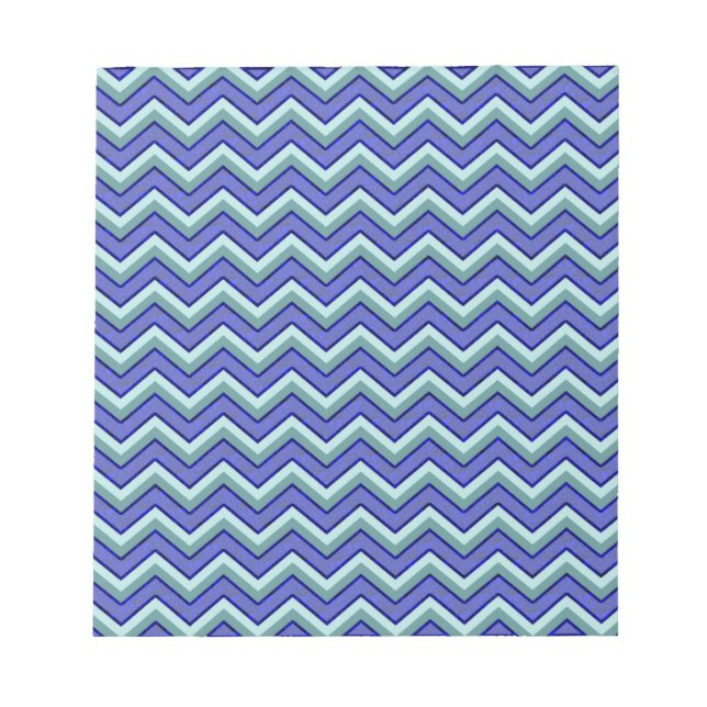 Blue Sapphire Chevron Pattern Notepad (Front)