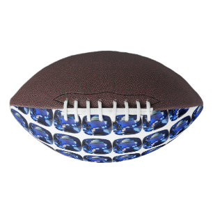 Blue Sapphire Cushion-Cut Pattern Football