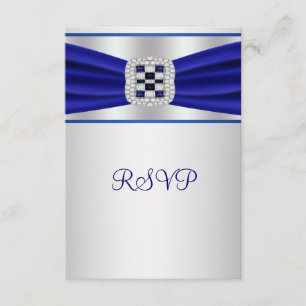 Blue Sapphire Diamond RSVP Card