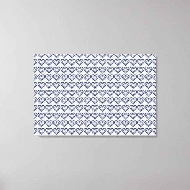 Blue Sapphire Heart Canvas Print (Front)