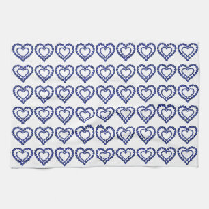 Blue Sapphire Heart Tea Towel