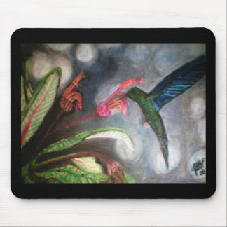 BLUE SAPPHIRE HUMMING BIRD MOUSEPAD