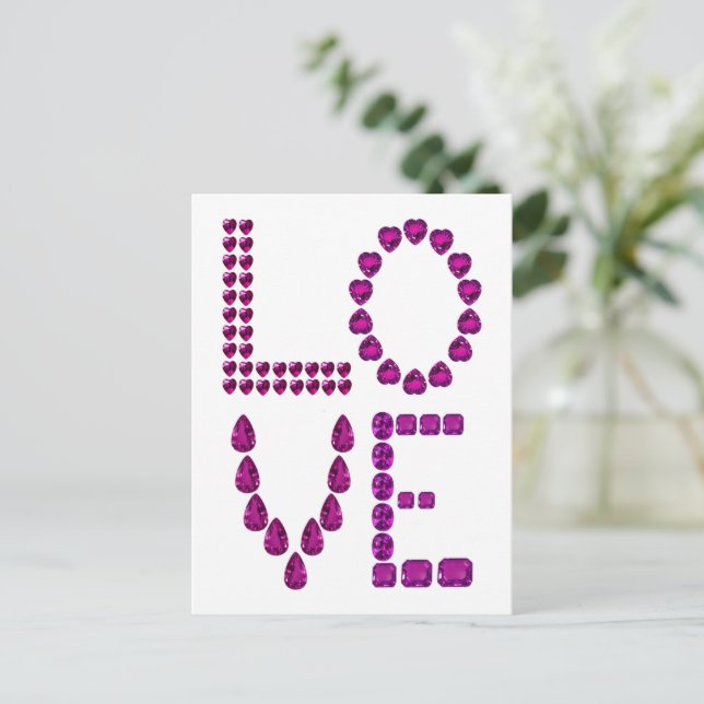 Blue Sapphire Love  Postcard (Standing Front)