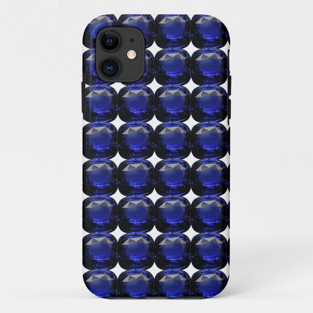 Blue Sapphire Pattern Design Case-Mate iPhone Case (Back)