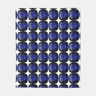 Blue Sapphire Pattern Design Fleece Blanket