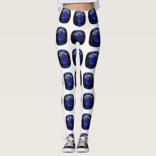 Blue Sapphire Pattern Design Leggings