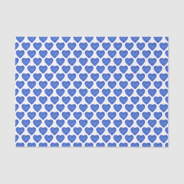 Blue sapphire watercolor art tissue paper (Front)