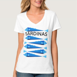 Blue sardine fish "blue and white" T-Shirt