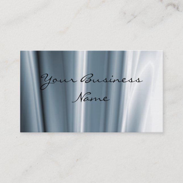 Blue Satin Business Card (Front)