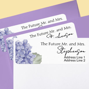 Blue Save The Date Custom Name Return Address