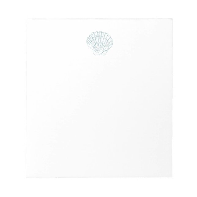 Blue Scallop Notepad (Front)
