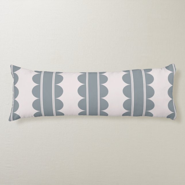 Blue Scalloped  Body Cushion (Front)