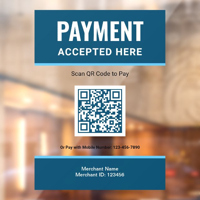Blue Scan to Pay QR Code Business Payment (Sheet 2)