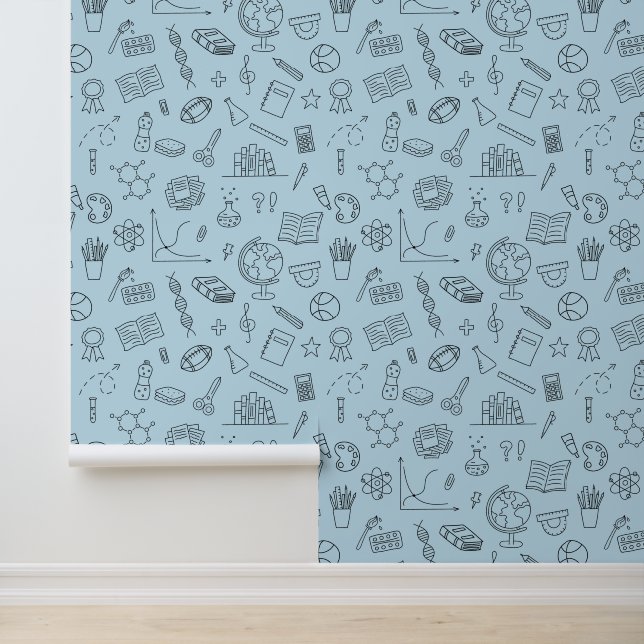 Blue School Icons Wallpaper (Application)