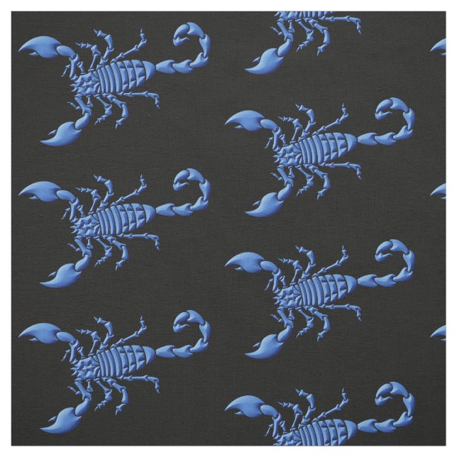 Blue Scorpion Fabric (Swatch)