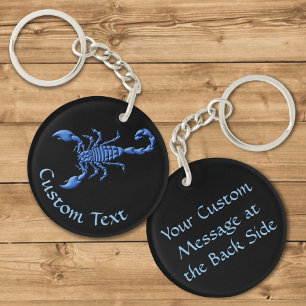 Blue Scorpion Keychain