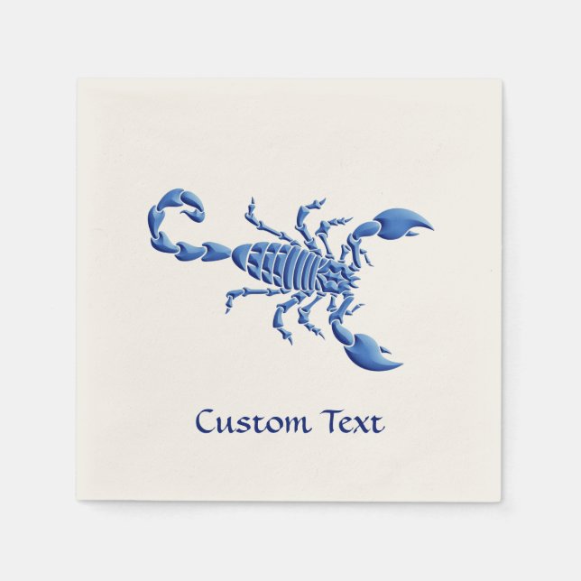 Blue Scorpion Napkin (Front)