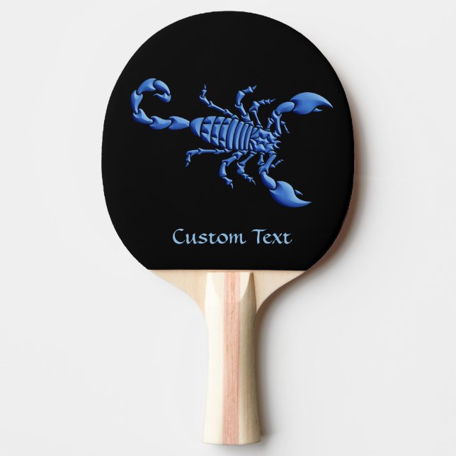 Blue Scorpion Ping Pong Paddle (Front)