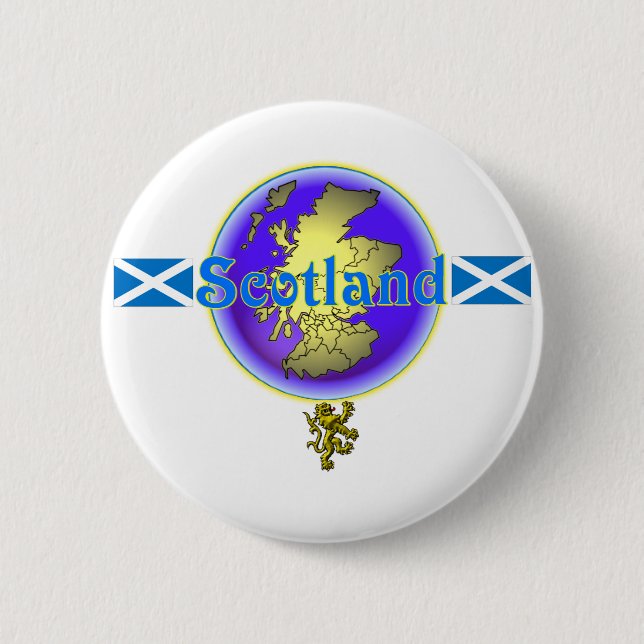 Blue Scotland. :-) 6 Cm Round Badge (Front)