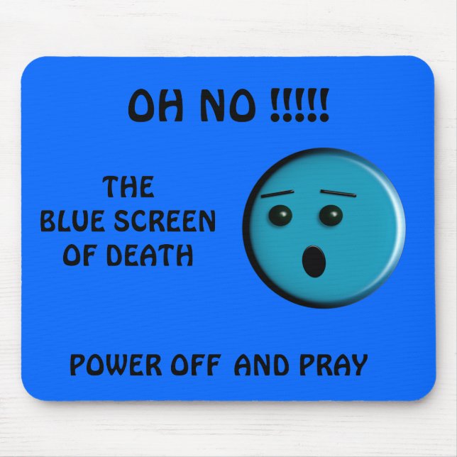 Blue Screen of Death - - Customised - Customised Mouse Pad (Front)