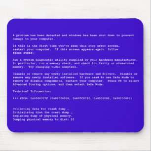 Blue Screen of Death Mouse Pad