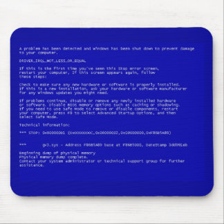 Blue Screen Of Death Mouse Pad
