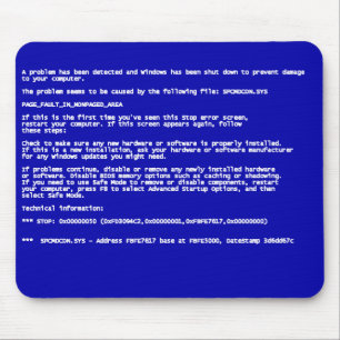 Blue Screen of Death Mouse Pad