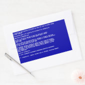Blue Screen of Death Rectangular Sticker (Envelope)