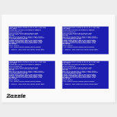 Blue Screen of Death Rectangular Sticker (Sheet)