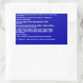 Blue Screen of Death Rectangular Sticker (Bag)