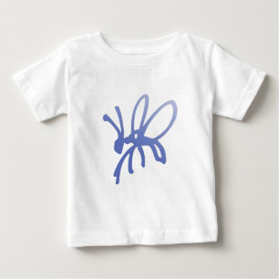 Blue Scribble Bug Baby T-Shirt