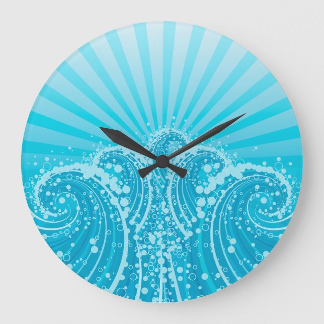 Blue Sea 1 Wall Clocks & Numeral Options (Front)