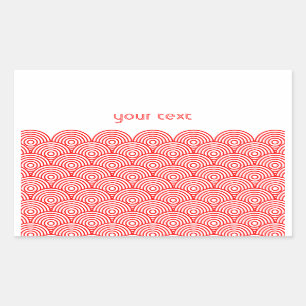 Blue Sea Breeze (Red) Rectangular Sticker