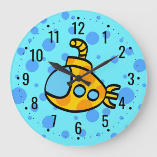 Blue Sea Diving - Kids & Childrens Large Clock